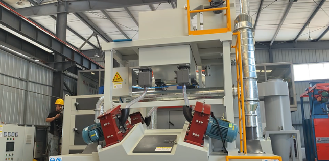 泉州板材除锈强化,通过式抛丸机应用案例